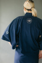 Load image into Gallery viewer, Back view of kimono embroidery patch on back.