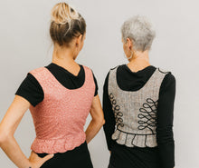 Load image into Gallery viewer, Photo of two women in Polish Vests. Vest on right shows embellishments.