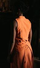 Load image into Gallery viewer, Back view of wrapped chupa skirt panels and back of bodice.