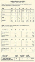 Load image into Gallery viewer, Picture of sizing chart of children's coat.