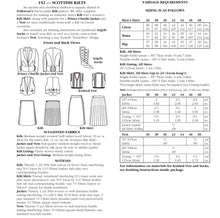 Load image into Gallery viewer, Photo of back of pattern cover. Cover shows description of pattern, views, fabric suggestions, and size and yardage charts.