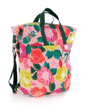 Load image into Gallery viewer, Tote with generous front pocket, made in Ruby Star Melody Miller canvas