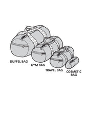 Load image into Gallery viewer, Line drawings of the 4 round cargo bags