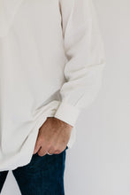Load image into Gallery viewer, Close up photo of cuff and lower sleeve pleats