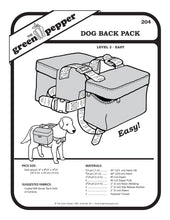 Load image into Gallery viewer, Cover for Dog Back Pack sewing pattern.