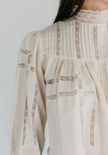 Load image into Gallery viewer, Close up of left shoulder of 205 Gibson Girl Blouse.