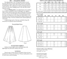 Load image into Gallery viewer, Photo of back cover showing yardage charts and size chart. Fabric suggestions are included.