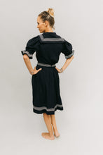 Load image into Gallery viewer, Back view of blonde woman with hand on her hips wearing 253 Vintage Bathing suit.