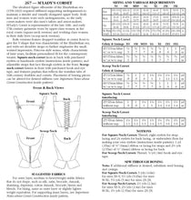 Load image into Gallery viewer, back of pattern envelope with description, line drawings, fabric suggestions, and sizing chart