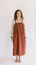 Load image into Gallery viewer, Photo of model (front view) in jumper with blouse underneath.