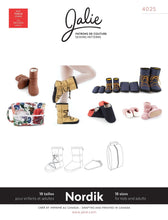 Load image into Gallery viewer, 4025 // NORDIK Quilted booties and slippers with travel bag - Jalie