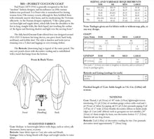 Load image into Gallery viewer, back of pattern envelope with description, line drawings, fabric suggestions, and sizing chart