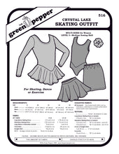 Load image into Gallery viewer, Cover for 516 Women's Crystal Lake Skating Outfit sewing pattern.