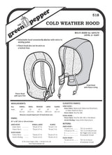 Load image into Gallery viewer, Cover of The Green Pepper cold weather hood with product details.