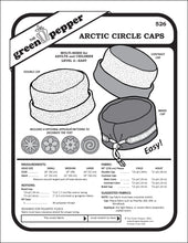 Load image into Gallery viewer, Arctic Circle Caps sewing pattern cover with measurements on a white background