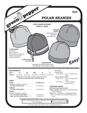Load image into Gallery viewer, image of cover of 4 Polar Beanies sewing pattern