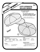 Load image into Gallery viewer, Image of sewing pattern cover for 562 City Streets Billed Beret.