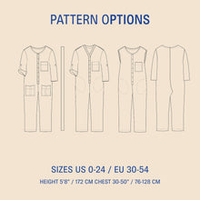 Load image into Gallery viewer, Aviator Jumpsuit sewing pattern Wardrobe By Me