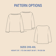 Load image into Gallery viewer, Boatneck Blouse sewing pattern Wardrobe By Me