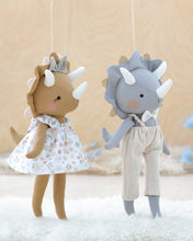 Load image into Gallery viewer, Triceratops Dinosaur Doll Sewing Pattern