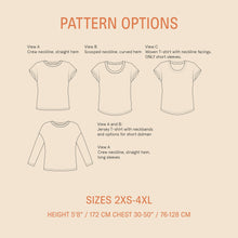Load image into Gallery viewer, Easy T-shirt Sewing Pattern Wardrobe By Me