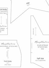 Load image into Gallery viewer, Sewing pattern - Christmas stocking with ornements
