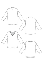 Load image into Gallery viewer, OLO funnel neck & V-neck tee