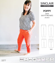 Load image into Gallery viewer, Poppy easy fitting pants for woven fabrics (PDF)