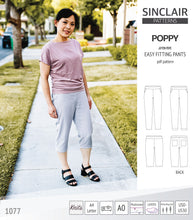 Load image into Gallery viewer, Poppy easy fitting pants for woven fabrics (PDF)