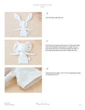 Load image into Gallery viewer, Bunny Doll Stuffed Animal Sewing Pattern + 2 outfits