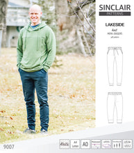 Load image into Gallery viewer, Pdf sewing pattern Lakeside knit joggers for men by Sinclair Patterns