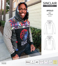 Load image into Gallery viewer, Apollo knit colorblocked hoodie for men (PDF)