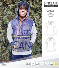 Load image into Gallery viewer, Apollo knit colorblocked hoodie for men (PDF)