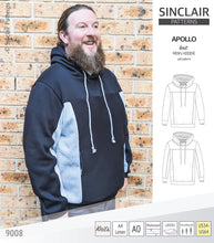 Load image into Gallery viewer, Apollo knit colorblocked hoodie for men (PDF)