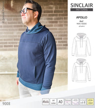 Load image into Gallery viewer, Apollo knit colorblocked hoodie for men (PDF)