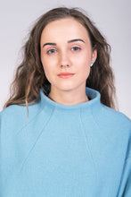 Load image into Gallery viewer, Sweater with a funnel-neck sewing pattern