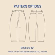 Load image into Gallery viewer, Barrel Chino Pants Sewing Pattern