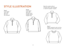 Load image into Gallery viewer, Half zipper sweater Pattern Wardrobe By Me