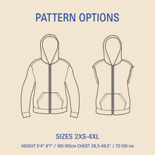 Load image into Gallery viewer, Zipper Hoodie Sewing Pattern - Unisex