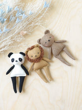 Load image into Gallery viewer, Sewing Pattern - Mini bear, panda and lion doll