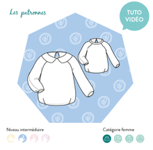 Load image into Gallery viewer, Coton Ouaté /sweatshirt Niki - femme+enfant
