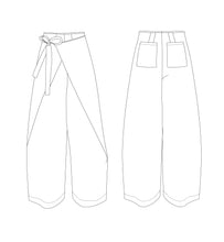 Load image into Gallery viewer, Phen, Pantalon croisé à nouer