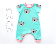 Load image into Gallery viewer, Funny Friends Long Romper Pattern
