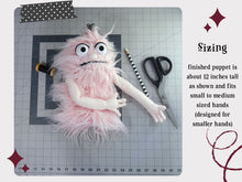 Load image into Gallery viewer, Furry Monster Puppet PDF Sewing Pattern