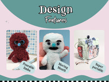 Load image into Gallery viewer, Monster Pocket Puppet PDF Sewing Pattern with No-Sew Option