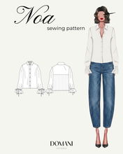 Load image into Gallery viewer, PATRON DE COUTURE PDF | CHEMISE NOA |DOMANI PATTERNS | FR SEULEMENT | XS\3XL
