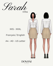 Load image into Gallery viewer, PATRON DE COUTURE PDF | ROBE/ TOP SARAH| DOMANI PATTERNS | FR/EN | XXS\3XL