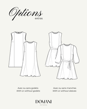 Load image into Gallery viewer, PATRON DE COUTURE PDF | ROBE ZOHRA| DOMANI PATTERNS | FR/EN | XXS\3XL