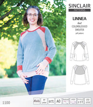 Load image into Gallery viewer, Linnea colorblocked sweater (PDF)