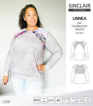 Load image into Gallery viewer, Linnea colorblocked sweater (PDF)